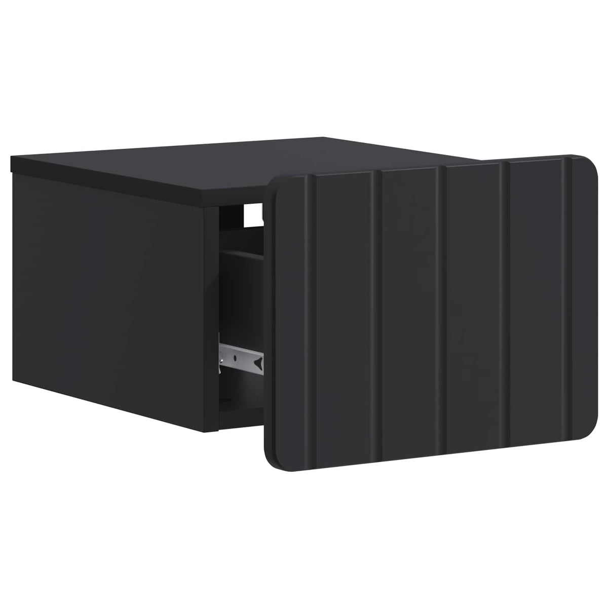Wandmontierter Nachttisch 2 stk. Schwarz 33 x 34,5 x 24 cm