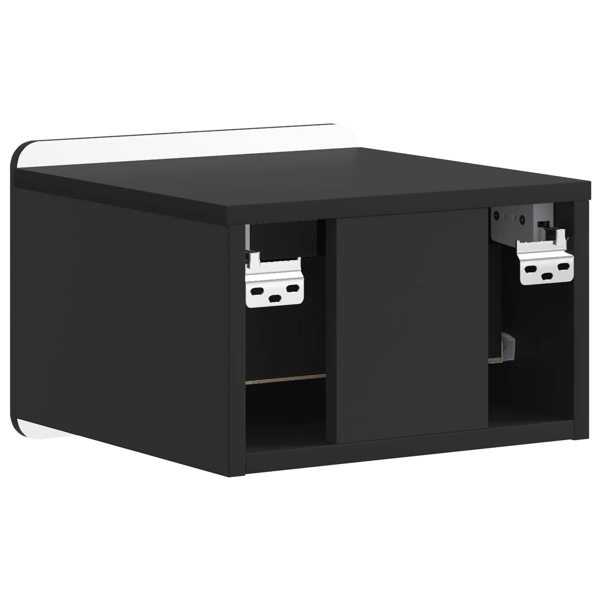 Wandmontierter Nachttisch 2 stk. Schwarz 33 x 34,5 x 24 cm