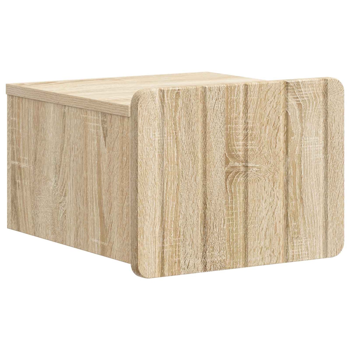 Wandmontierter Nachttisch 2 stk. Sonoma-Eiche 33 x 34,5 x 24 cm