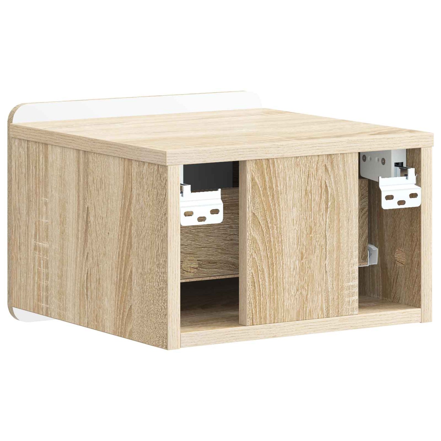 Wandmontierter Nachttisch 2 stk. Sonoma-Eiche 33 x 34,5 x 24 cm