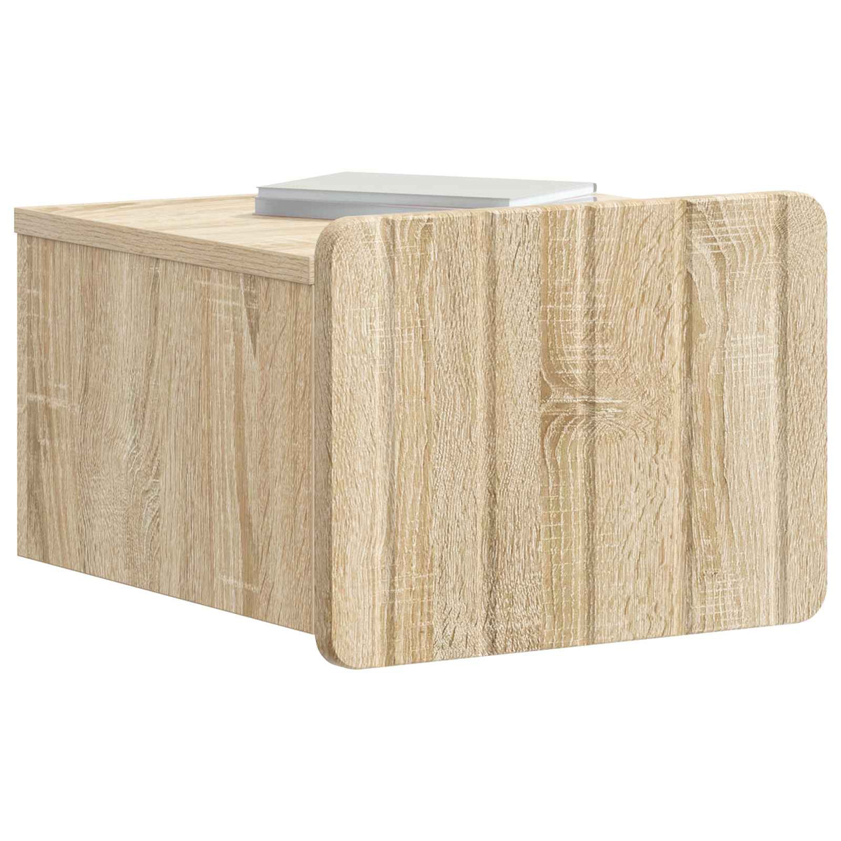 Wandmontierter Nachttisch 2 stk. Sonoma-Eiche 33 x 34,5 x 24 cm