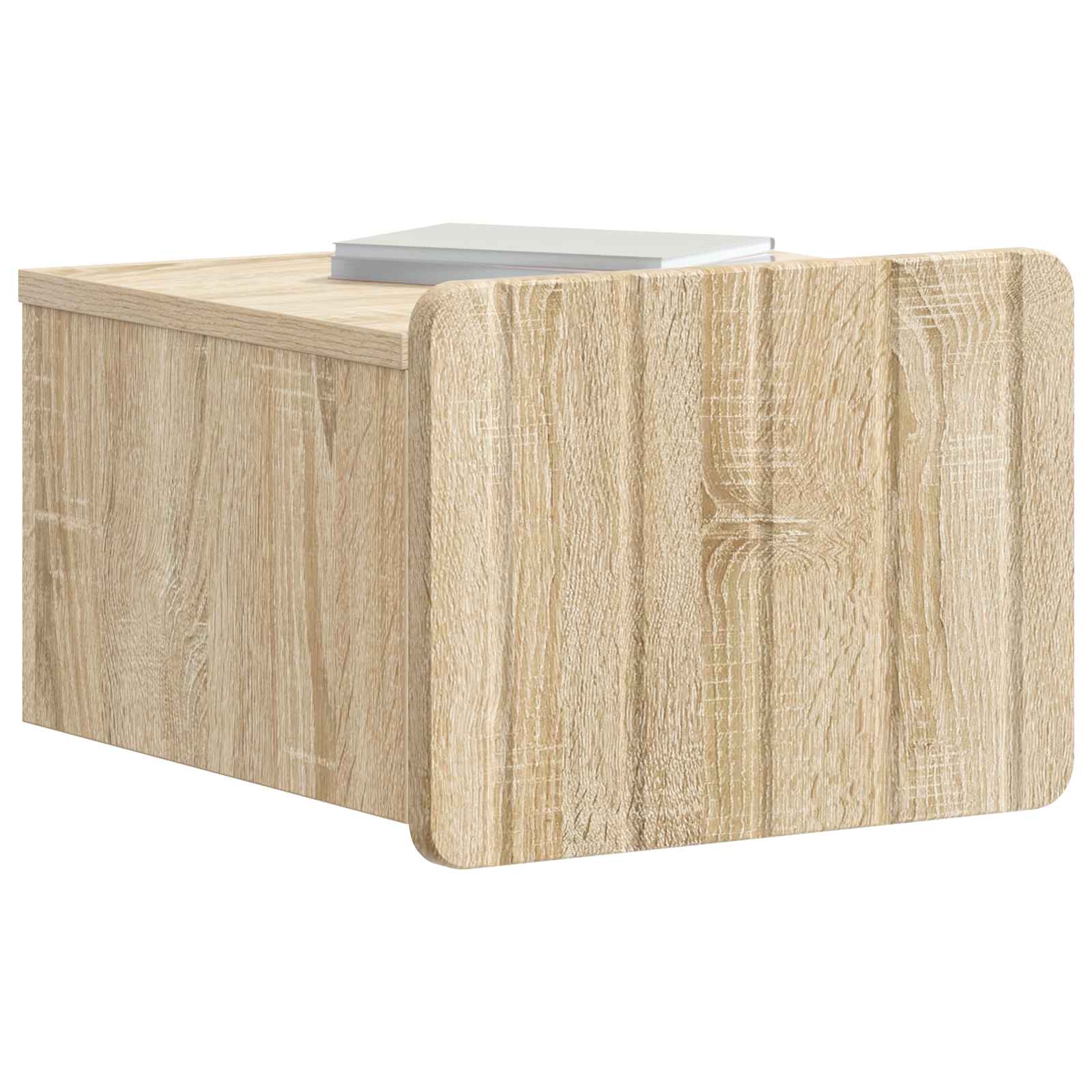 Wandmontierter Nachttisch 2 stk. Sonoma-Eiche 33 x 34,5 x 24 cm
