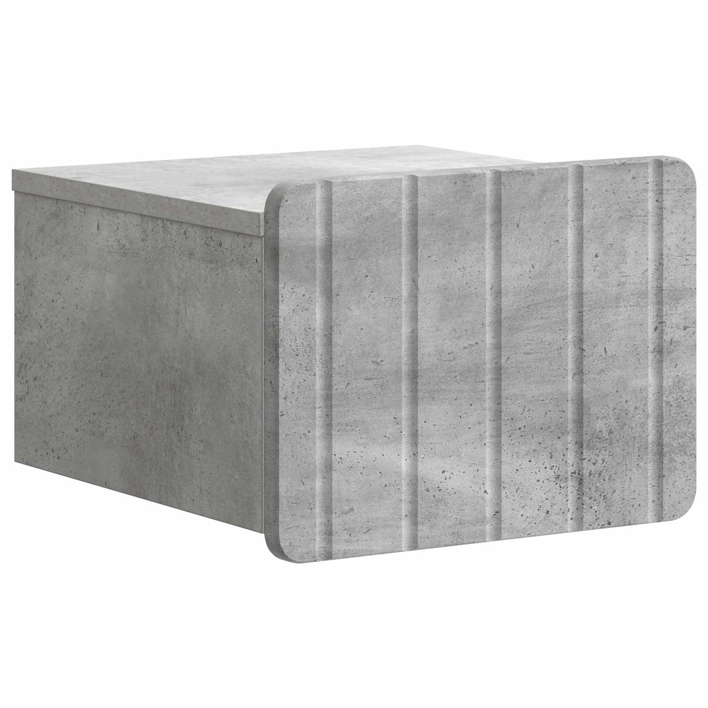 Wandmontierter Nachttisch 2 stk. Betongrau 33 x 34,5 x 24 cm
