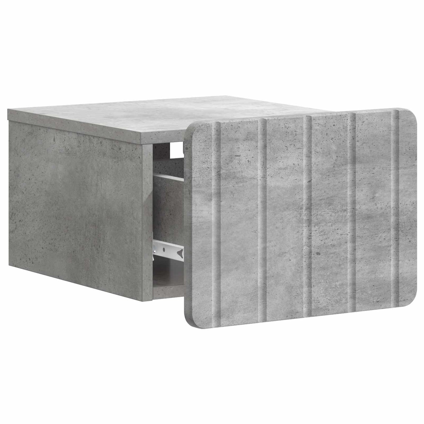 Wandmontierter Nachttisch 2 stk. Betongrau 33 x 34,5 x 24 cm