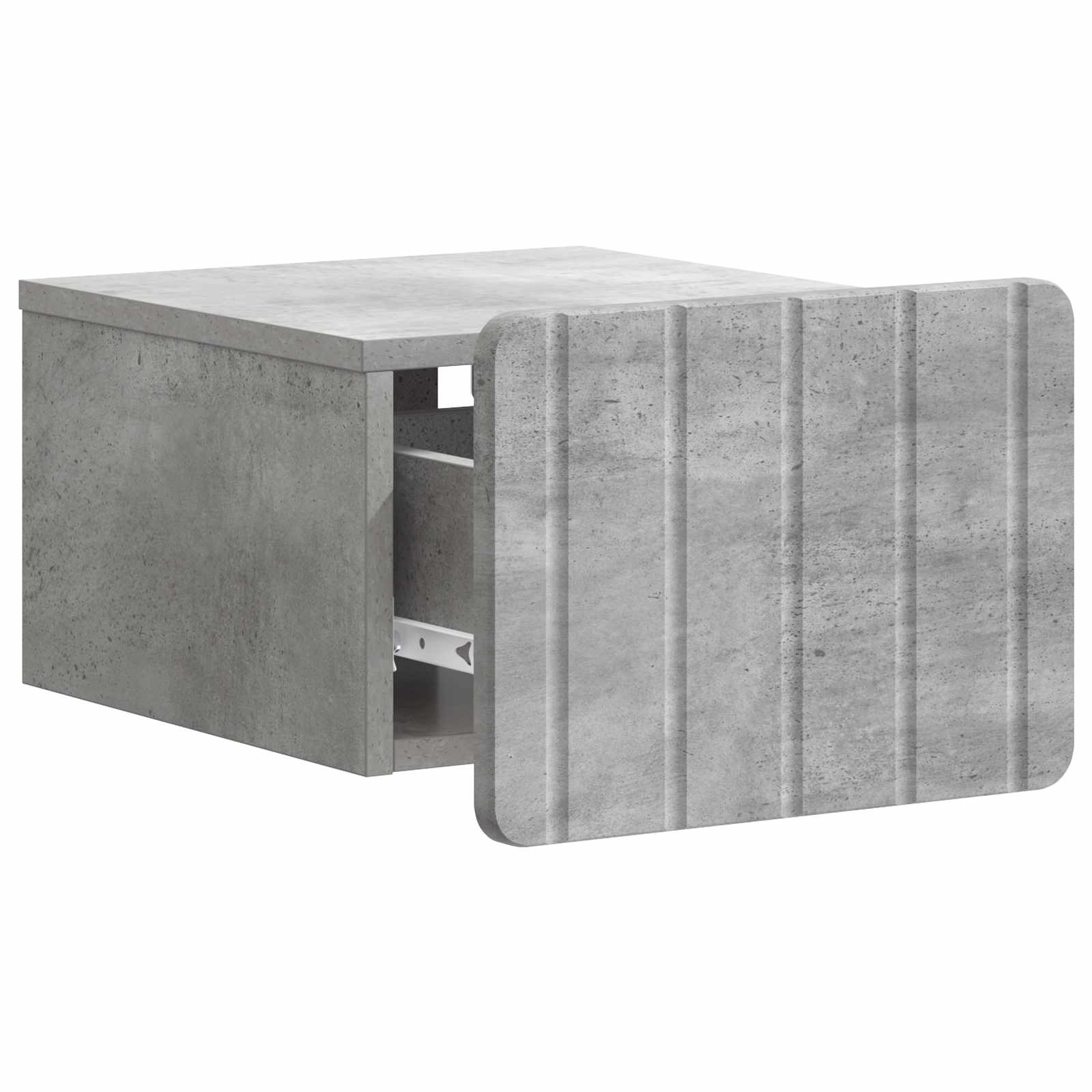 Wandmontierter Nachttisch 2 stk. Betongrau 33 x 34,5 x 24 cm