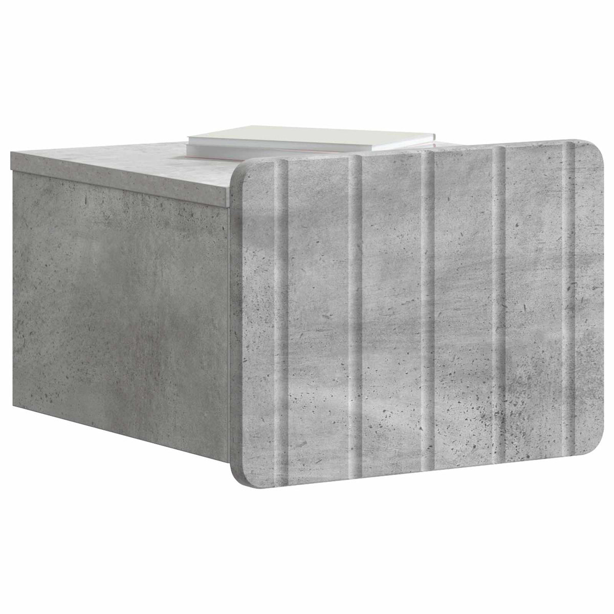 Wandmontierter Nachttisch 2 stk. Betongrau 33 x 34,5 x 24 cm