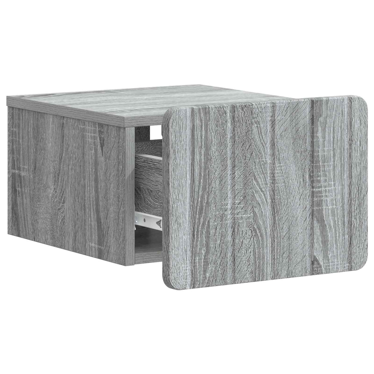 Wandmontierter Nachttisch 2 stk. Graues Sonoma
