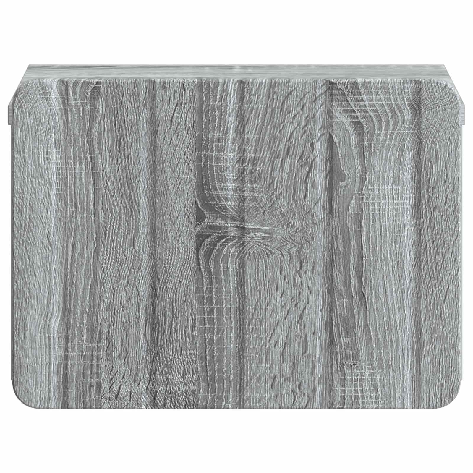 Wandmontierter Nachttisch 2 stk. Graues Sonoma