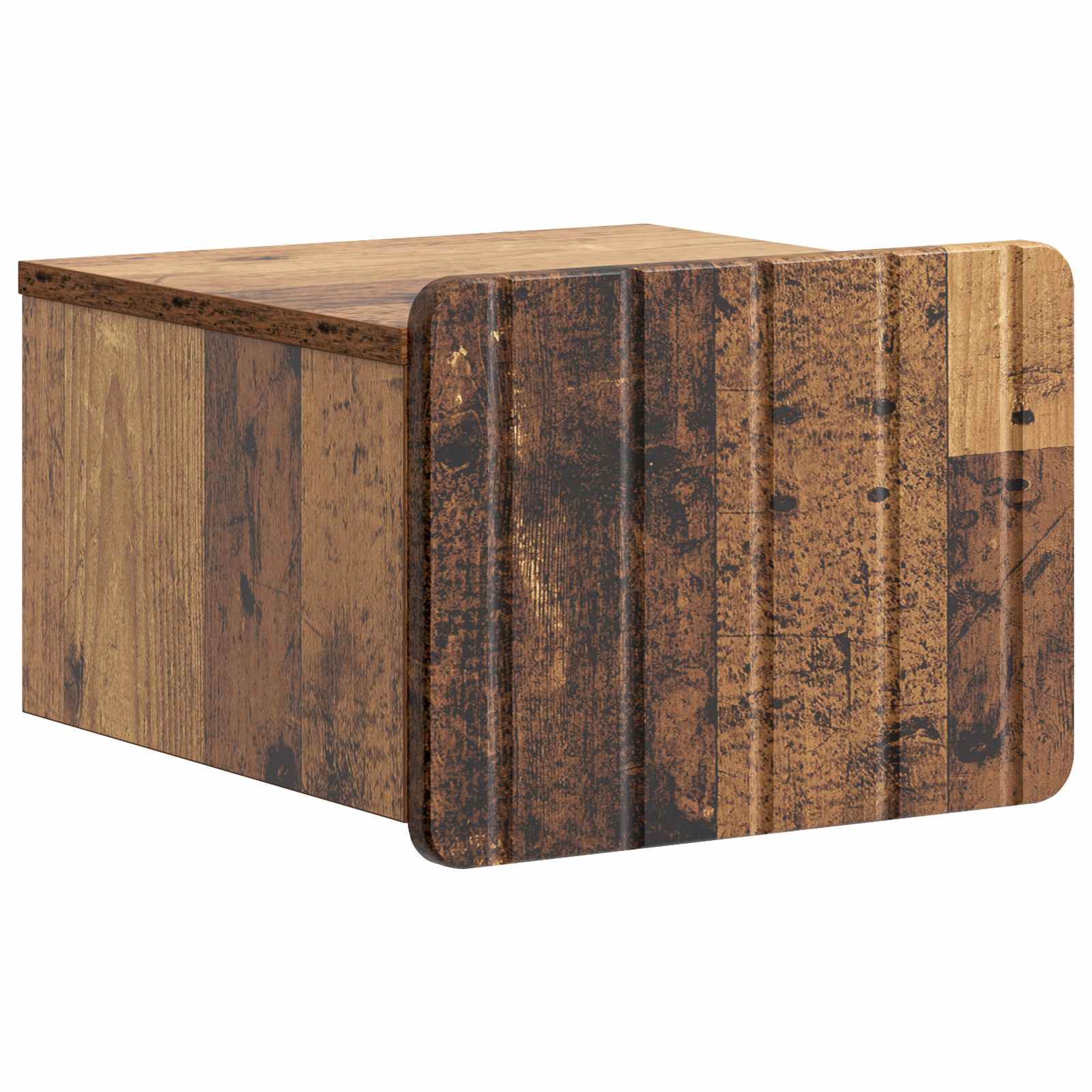 Wandmontierter Nachttisch 2 stk. Altholz 33 x 34,5 x 24 cm