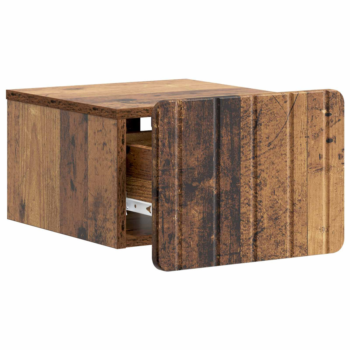 Wandmontierter Nachttisch 2 stk. Altholz 33 x 34,5 x 24 cm