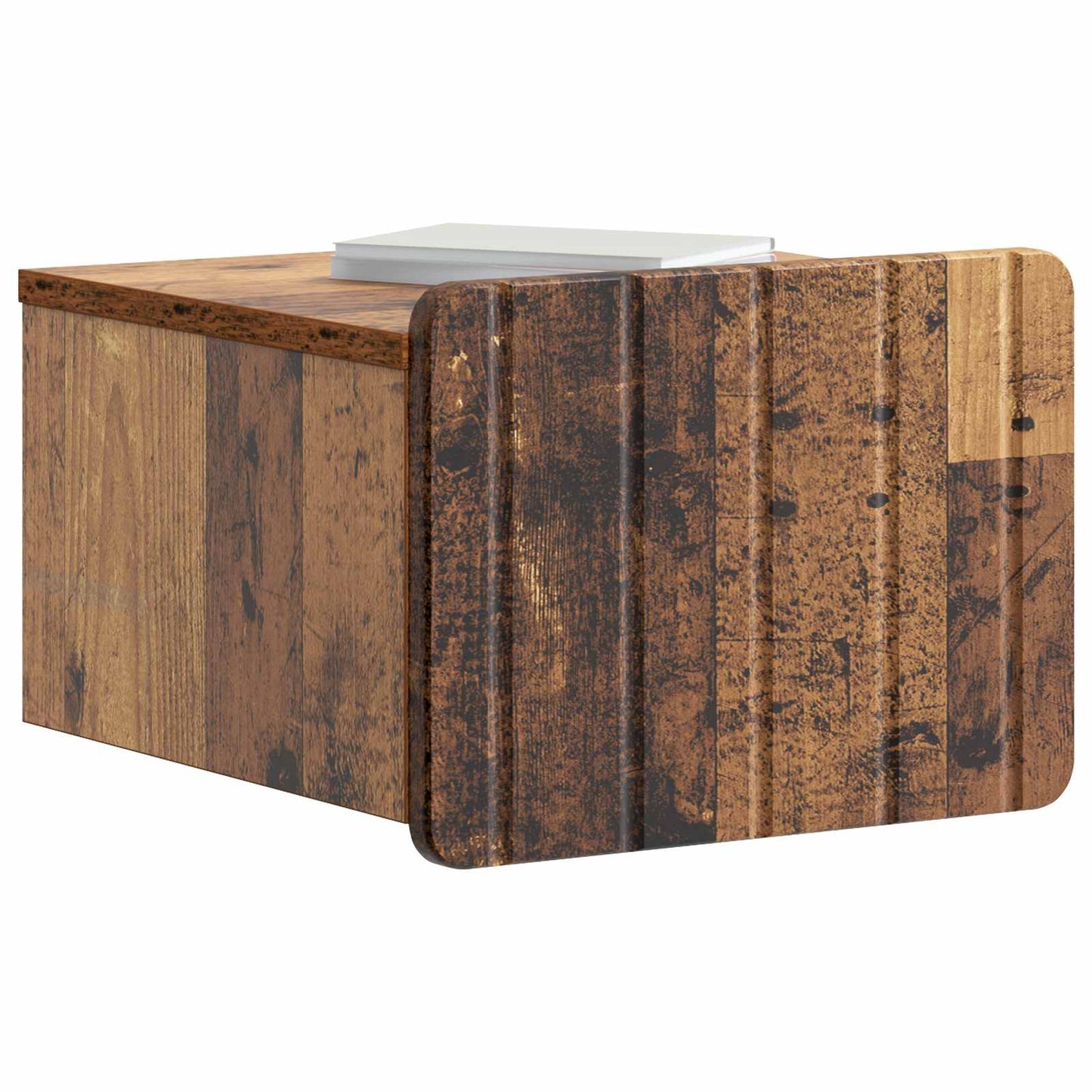 Wandmontierter Nachttisch 2 stk. Altholz 33 x 34,5 x 24 cm