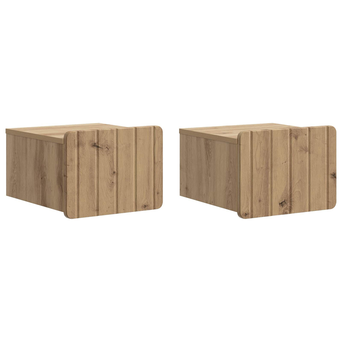 Wandmontierter Nachttisch 2 stk. Artisan-Eiche