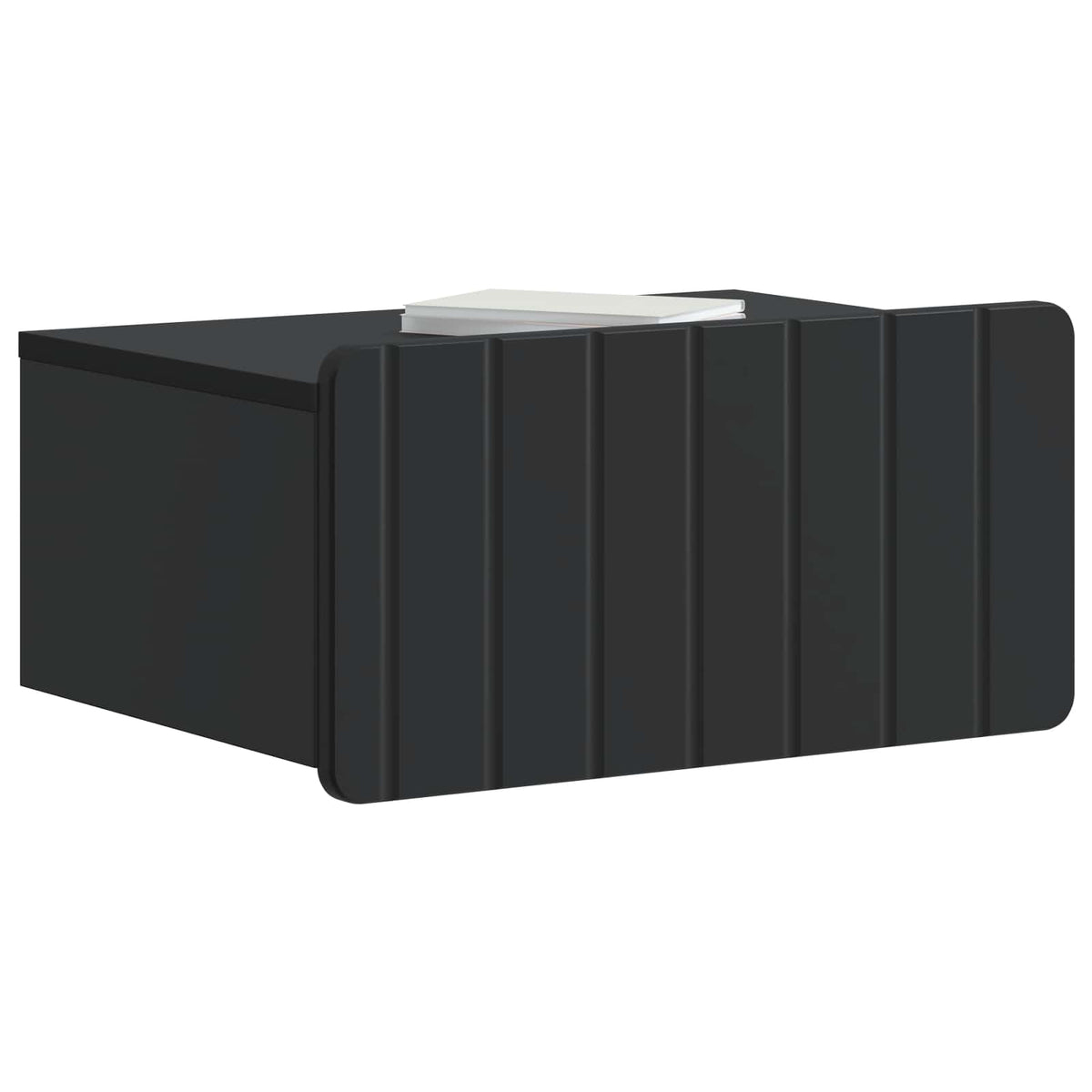 Wandmontierter Nachttisch Schwarz 49 x 34,5 x 24 cm