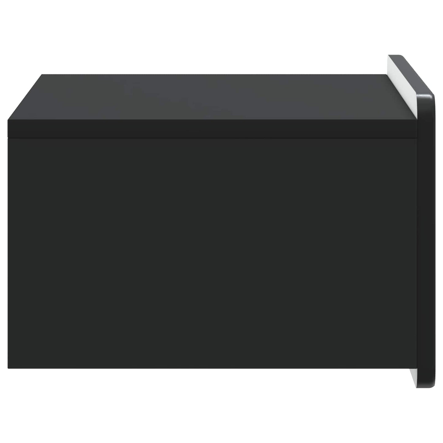 Wandmontierter Nachttisch Schwarz 49 x 34,5 x 24 cm