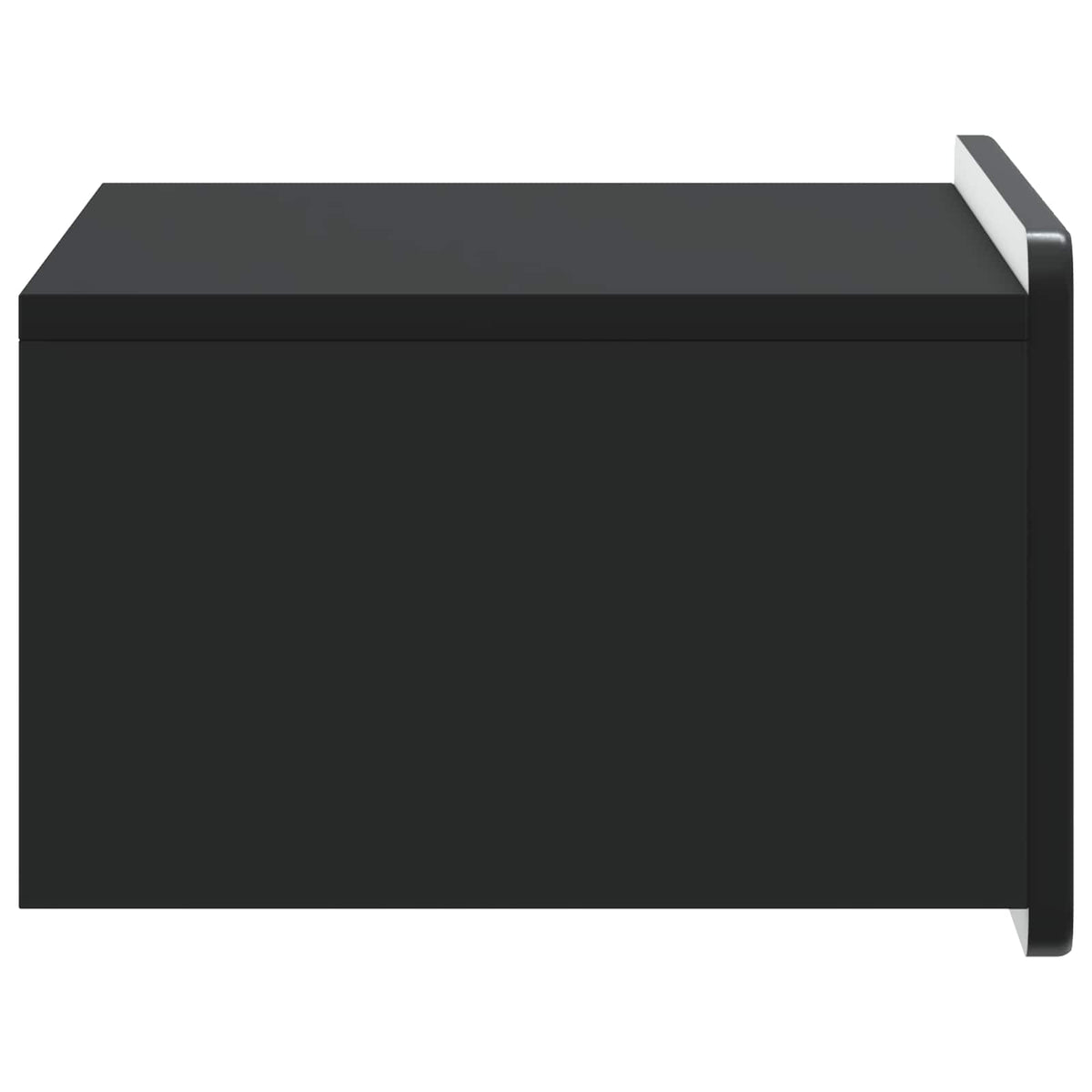 Wandmontierter Nachttisch Schwarz 49 x 34,5 x 24 cm
