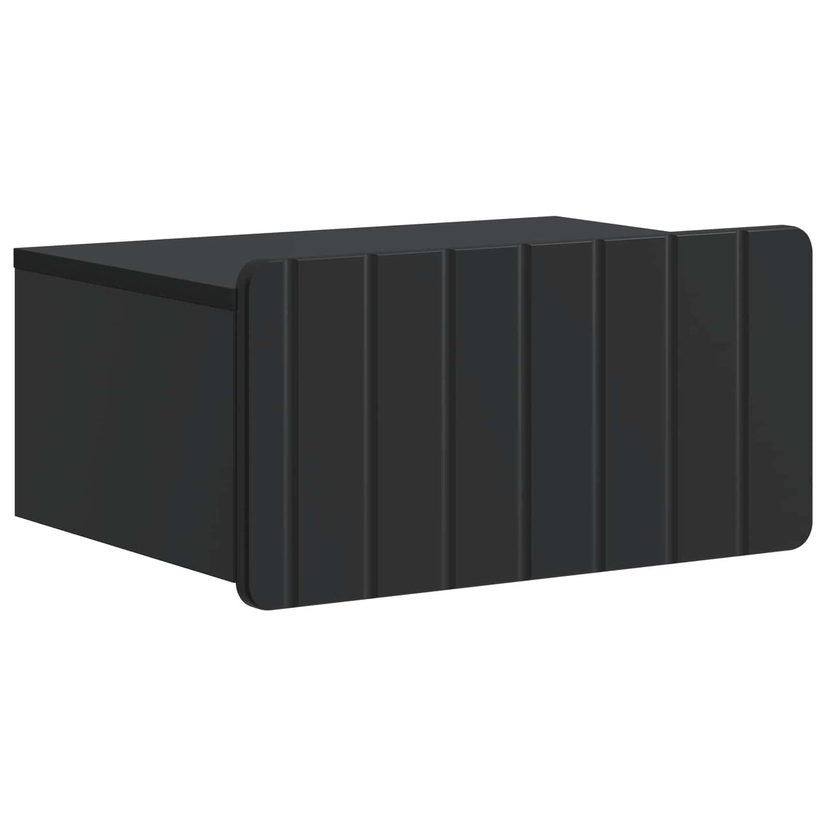 Wandmontierter Nachttisch 2 stk. Schwarz 49 x 34,5 x 24 cm