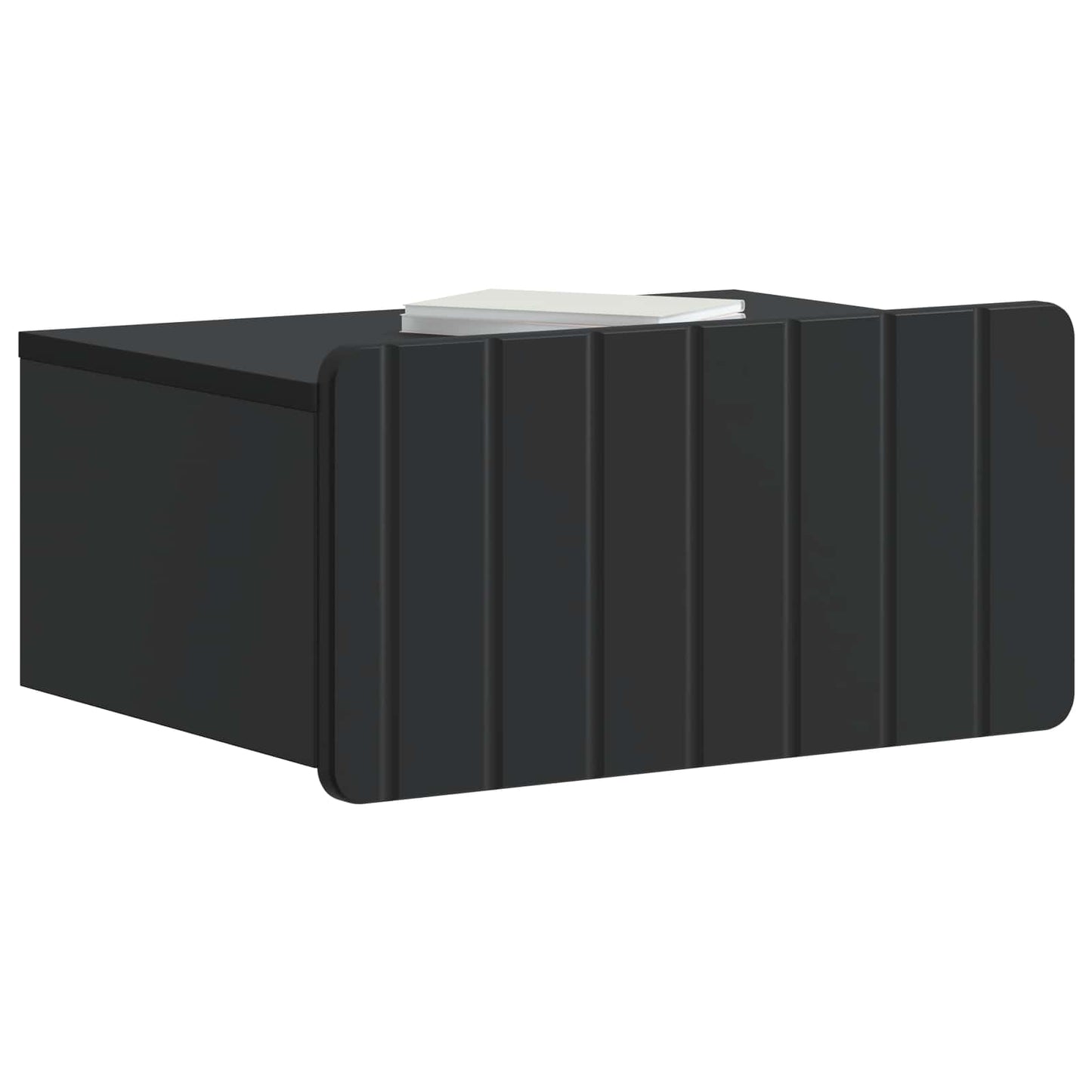 Wandmontierter Nachttisch 2 stk. Schwarz 49 x 34,5 x 24 cm