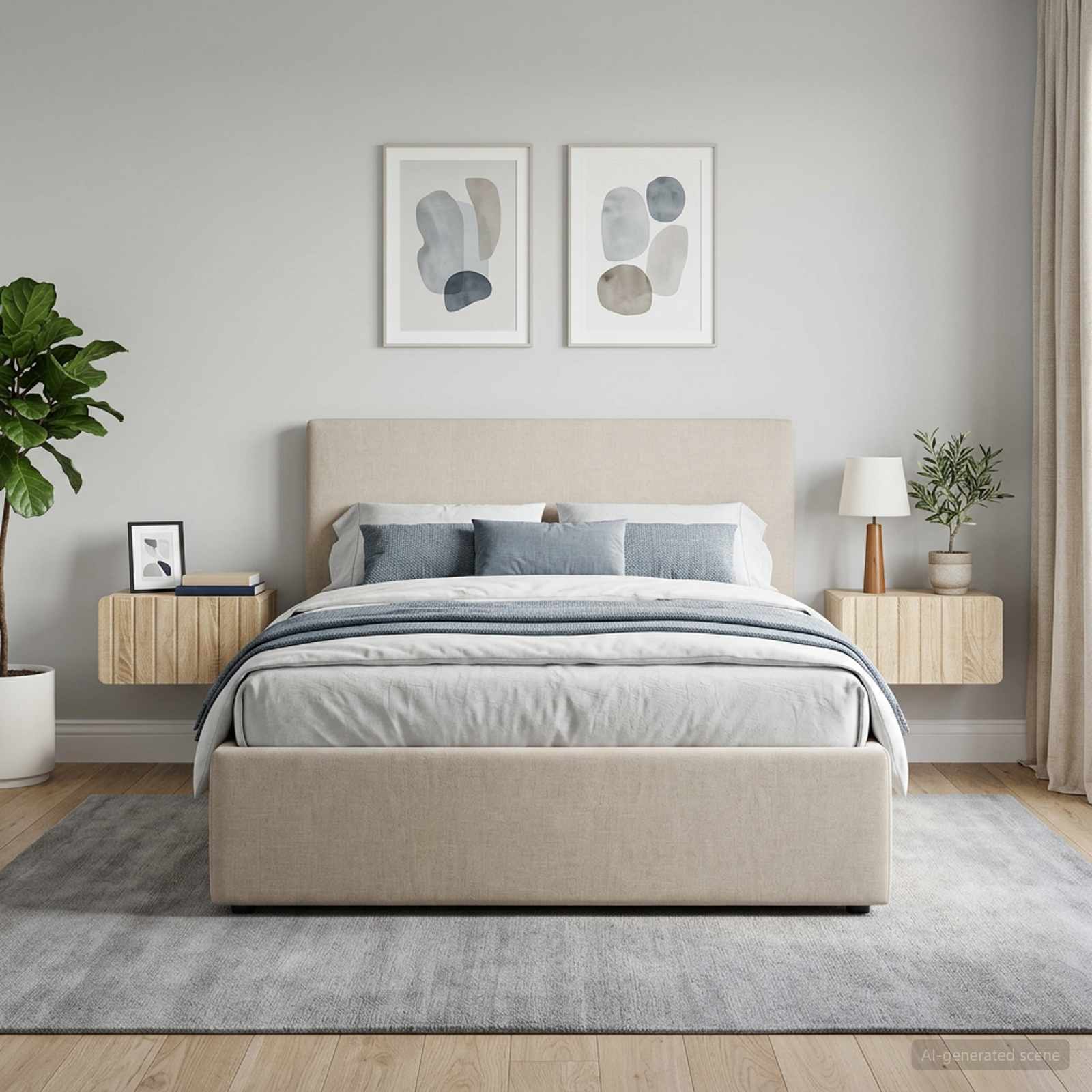 Wandmontierter Nachttisch 2 stk. Sonoma-Eiche 49 x 34,5 x 24 cm