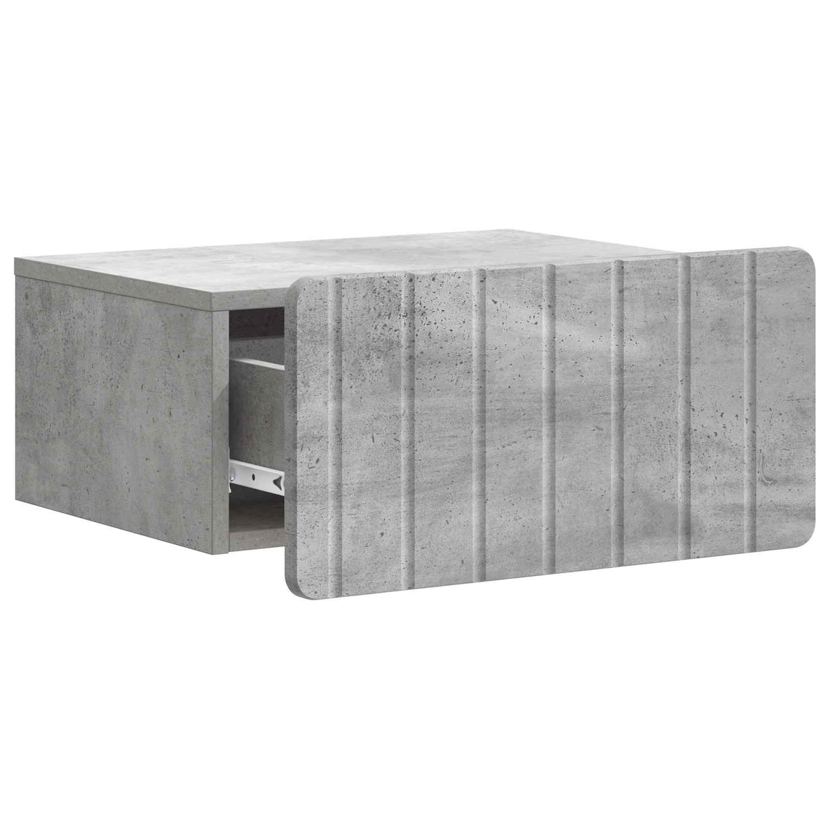 Wandmontierter Nachttisch 2 stk. Betongrau 49 x 34,5 x 24 cm