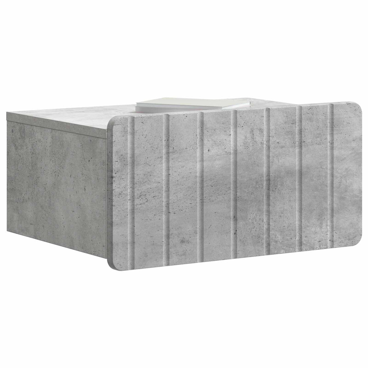 Wandmontierter Nachttisch 2 stk. Betongrau 49 x 34,5 x 24 cm