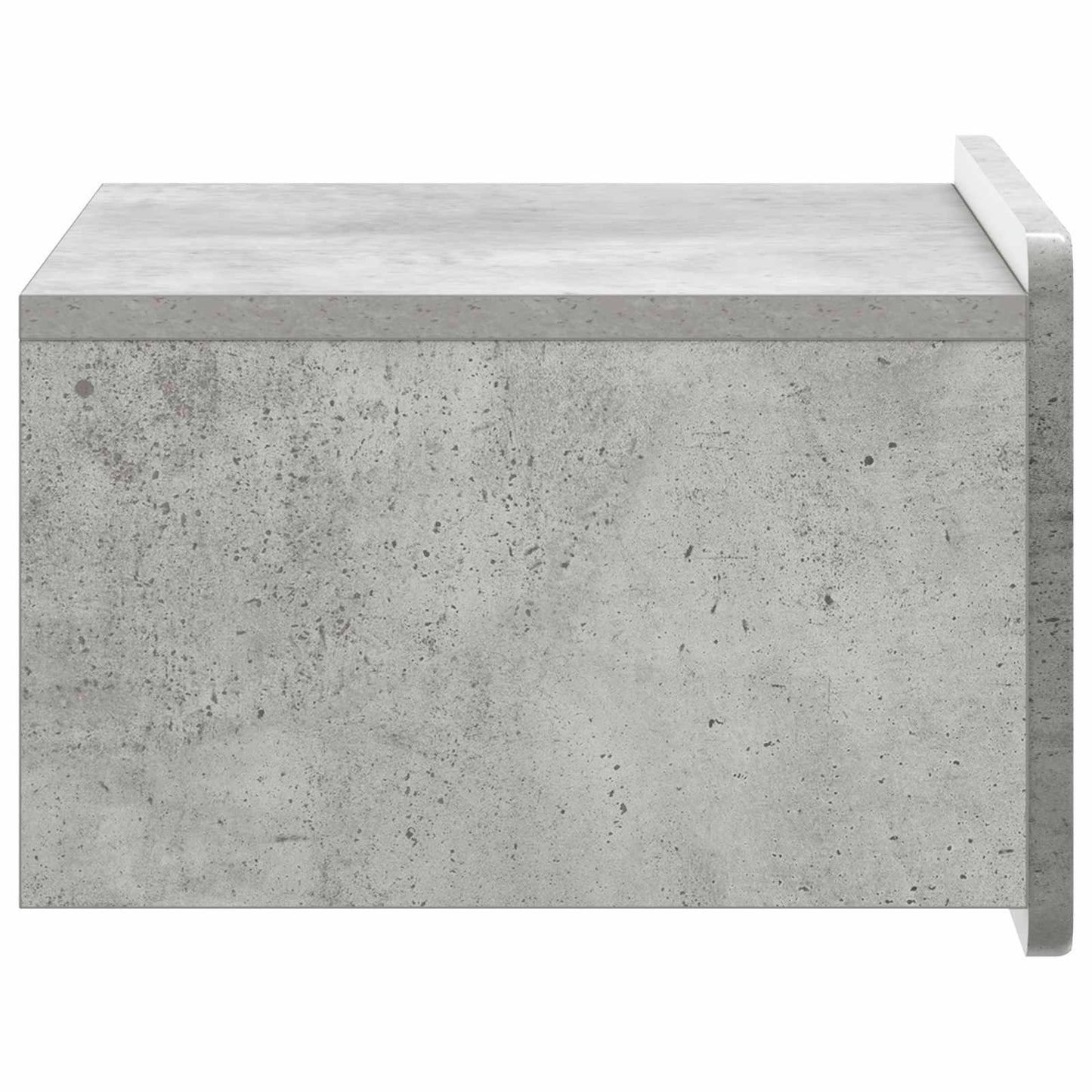 Wandmontierter Nachttisch 2 stk. Betongrau 49 x 34,5 x 24 cm