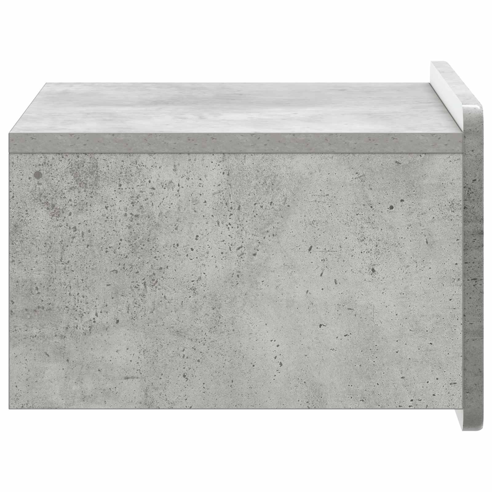 Wandmontierter Nachttisch 2 stk. Betongrau 49 x 34,5 x 24 cm