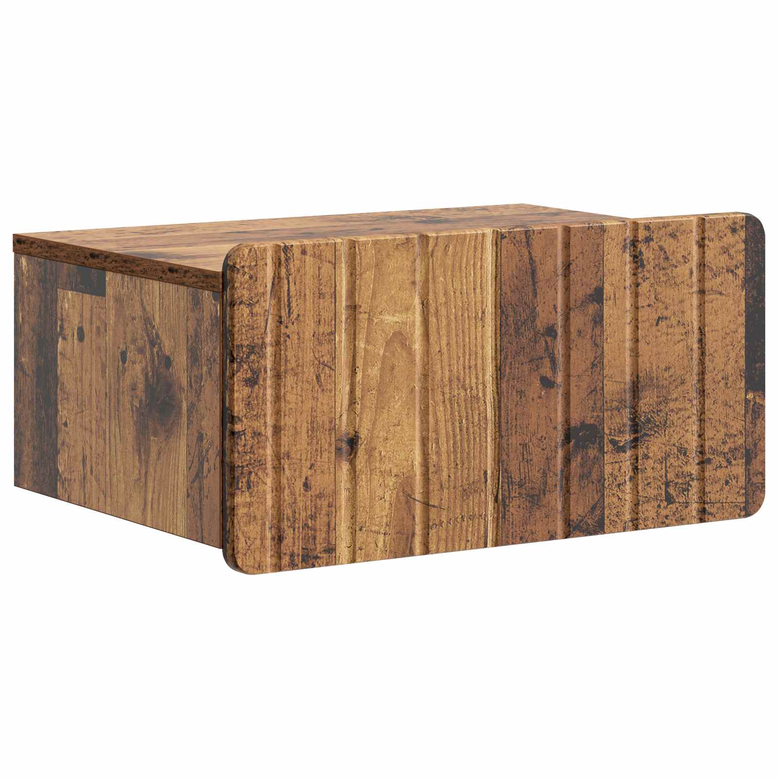 Wandmontierter Nachttisch 2 stk. Altholz 49 x 34,5 x 24 cm