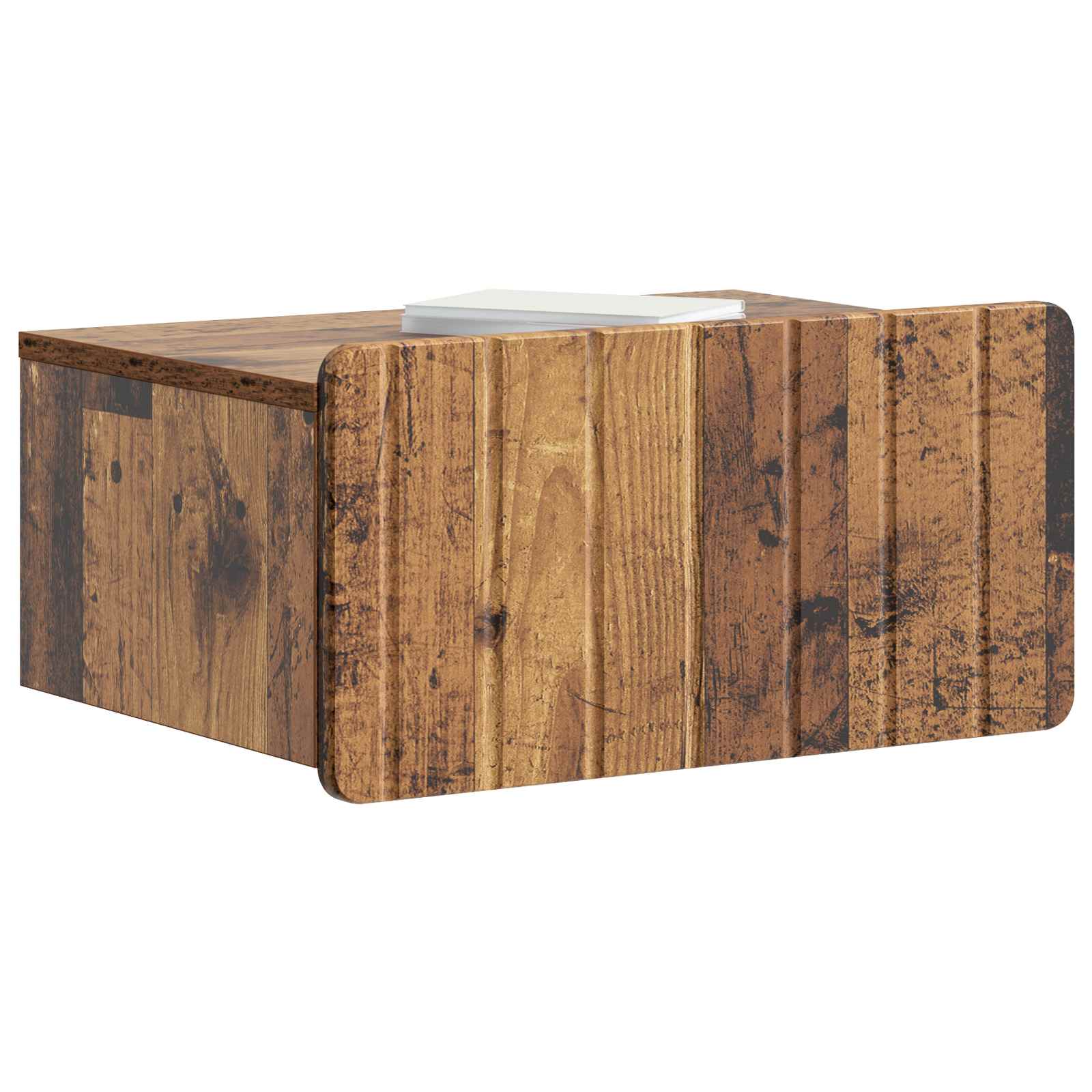 Wandmontierter Nachttisch 2 stk. Altholz 49 x 34,5 x 24 cm