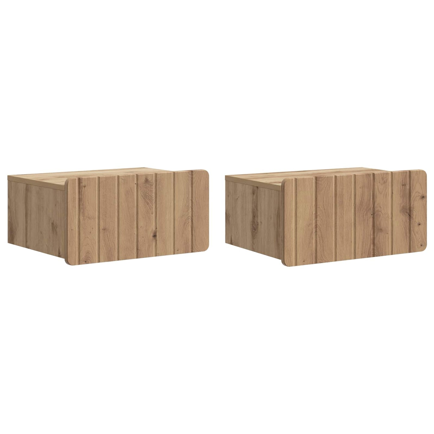 Wandmontierter Nachttisch 2 stk. Artisan-Eiche