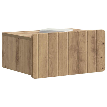 Wandmontierter Nachttisch 2 stk. Artisan-Eiche