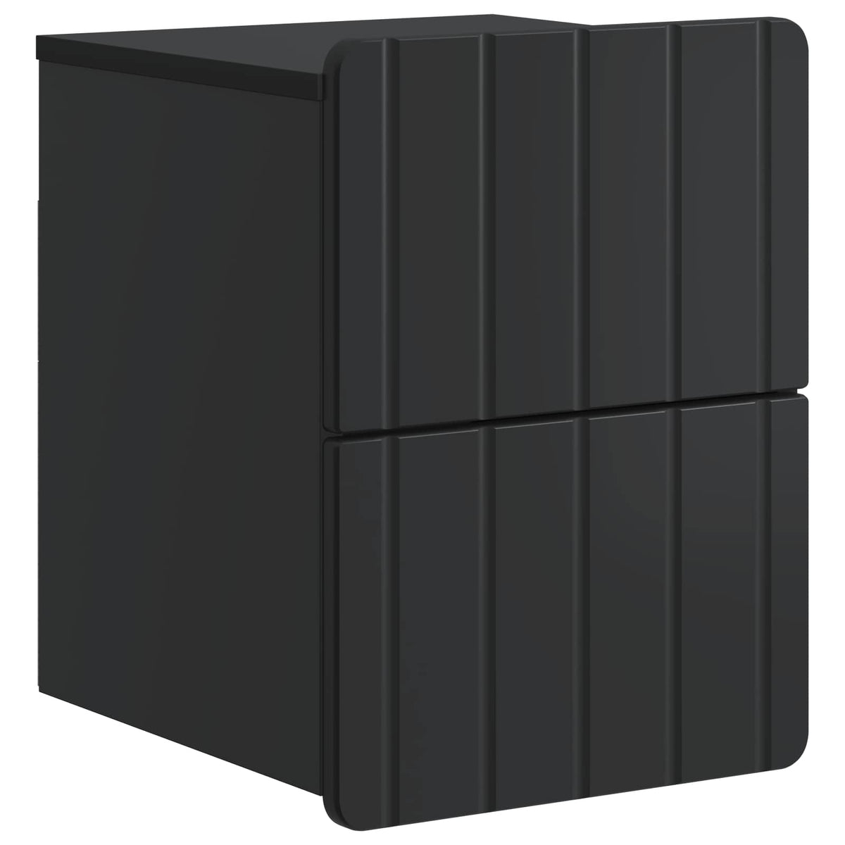 Wandmontierter Nachttisch 2 Stk. Schwarz 33 x 34,5 x 43 cm
