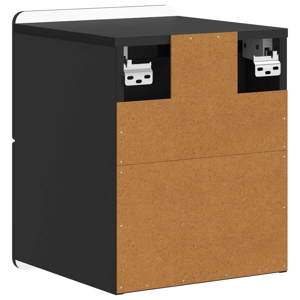 Wandmontierter Nachttisch 2 Stk. Schwarz 33 x 34,5 x 43 cm