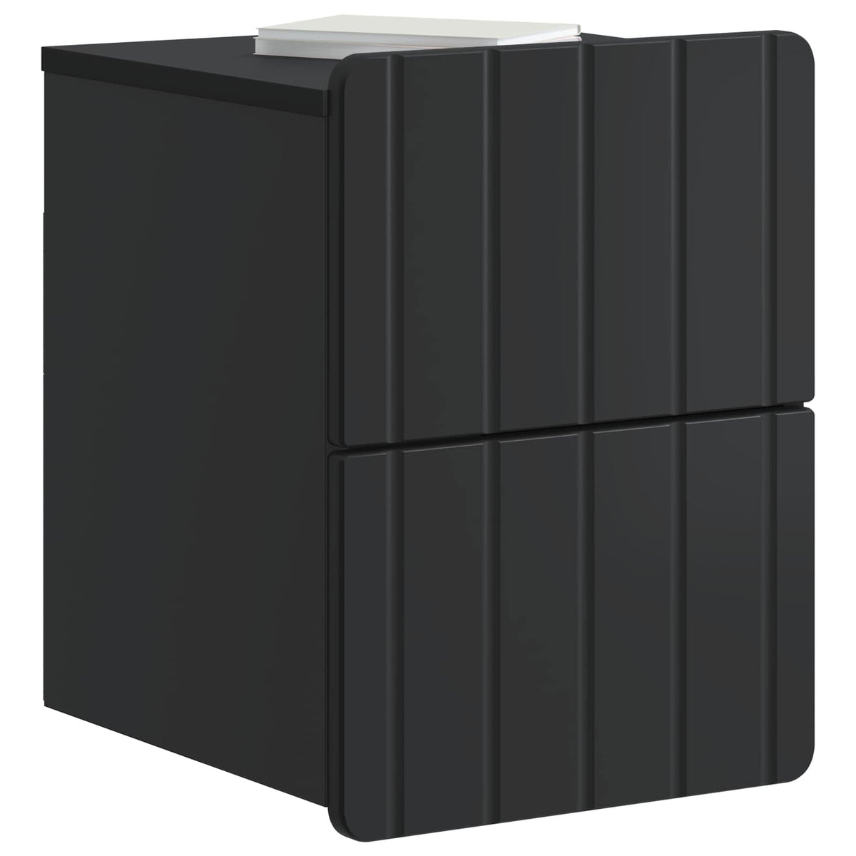 Wandmontierter Nachttisch 2 Stk. Schwarz 33 x 34,5 x 43 cm