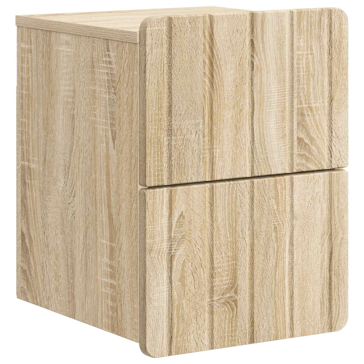 Wandmontierter Nachttisch 2 Stk. Sonoma-Eiche 33 x 34,5 x 43 cm