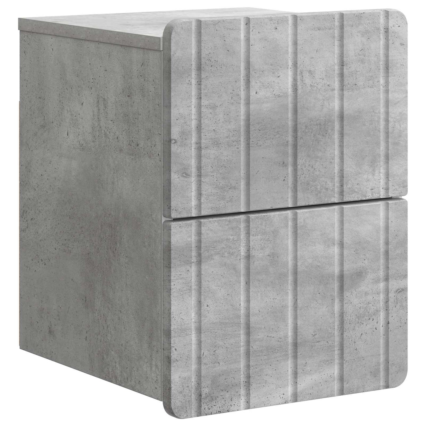 Wandmontierter Nachttisch 2 Stk. Betongrau 33 x 34,5 x 43 cm