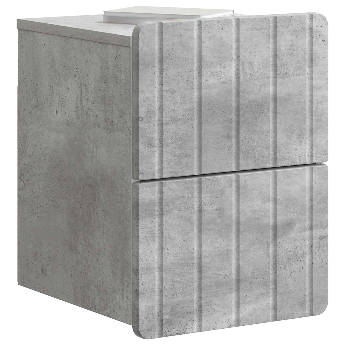 Wandmontierter Nachttisch 2 Stk. Betongrau 33 x 34,5 x 43 cm