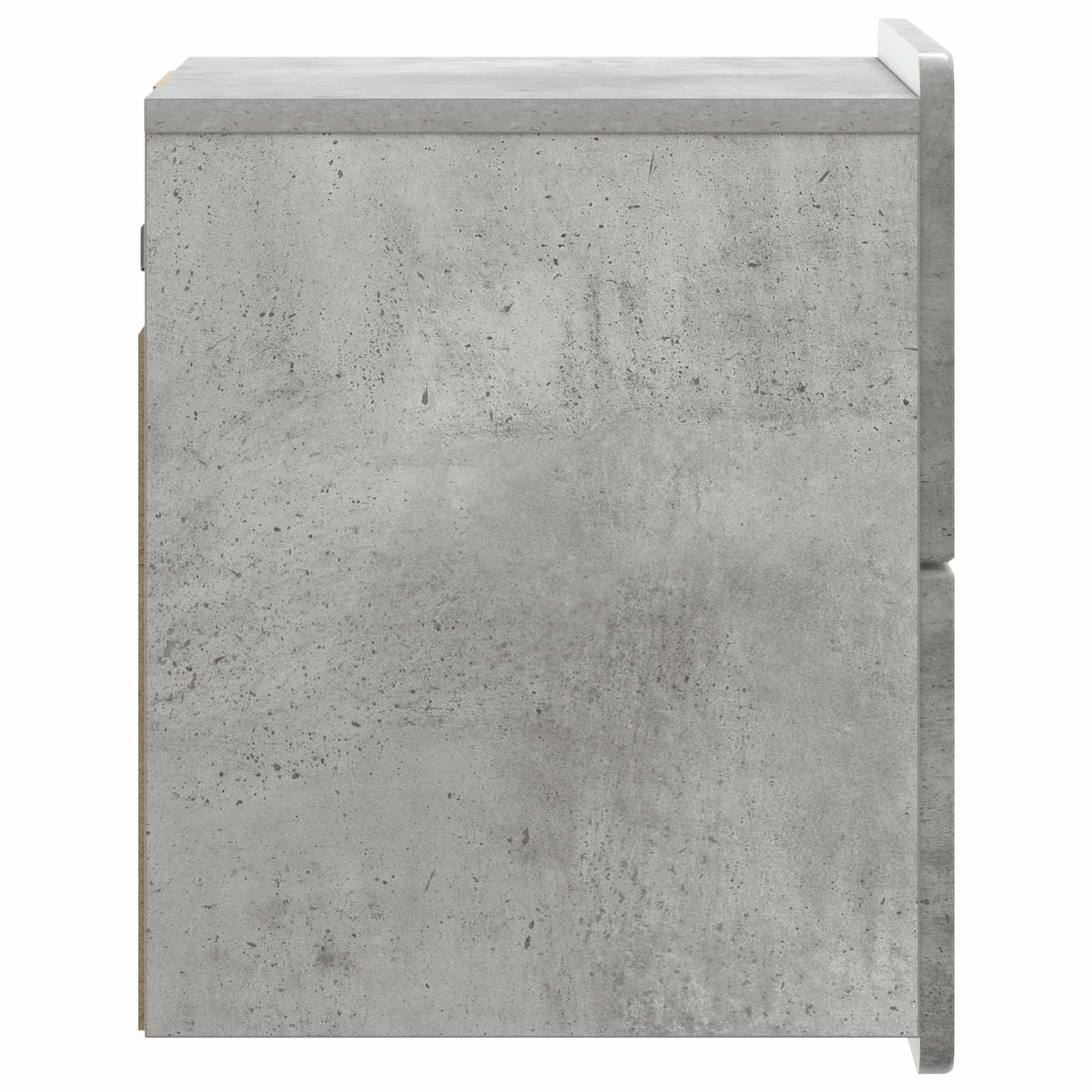Wandmontierter Nachttisch 2 Stk. Betongrau 33 x 34,5 x 43 cm