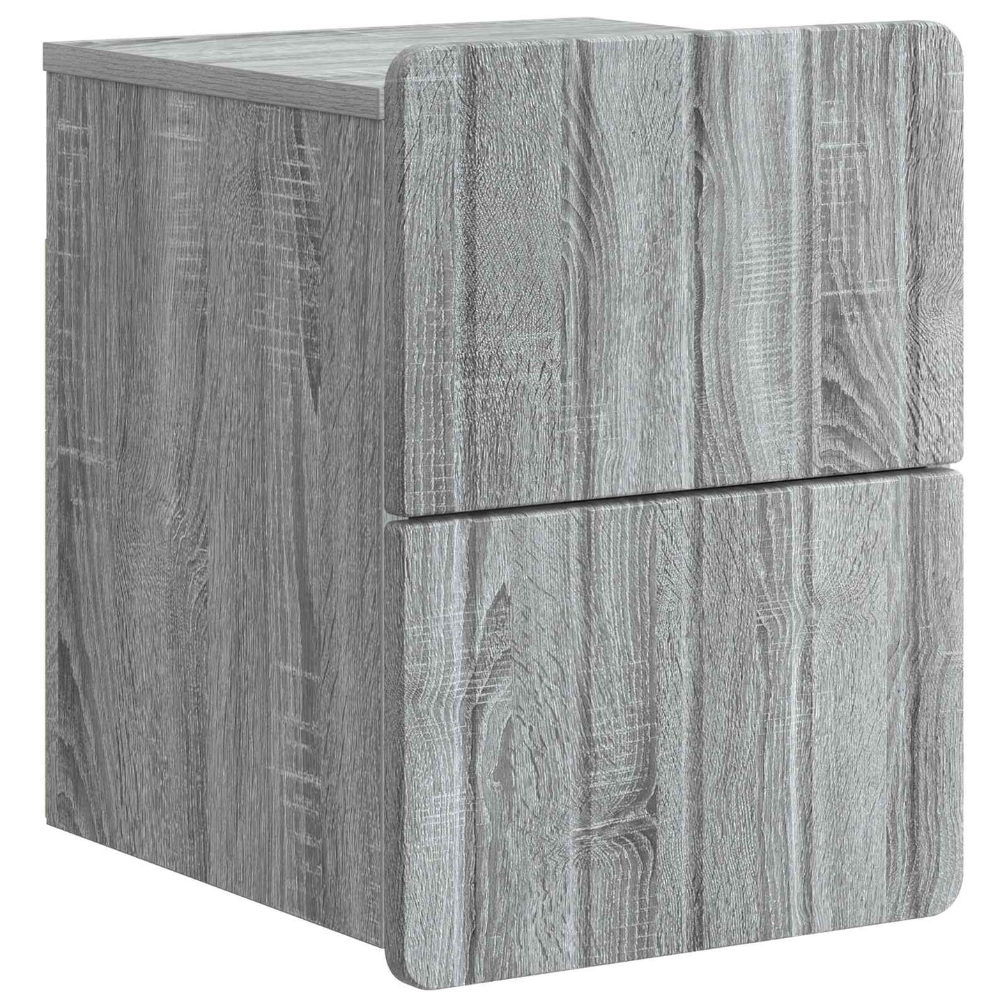 Wandmontierter Nachttisch 2 Stk. Sonoma-Grau 33 x 34,5 x 43 cm