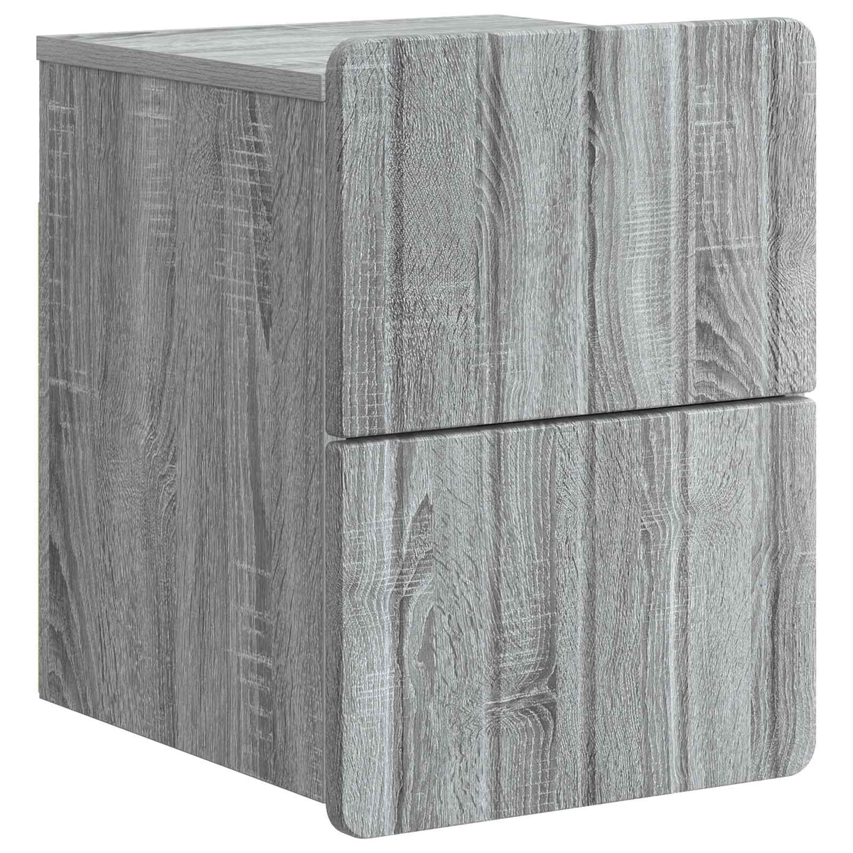 Wandmontierter Nachttisch 2 Stk. Sonoma-Grau 33 x 34,5 x 43 cm