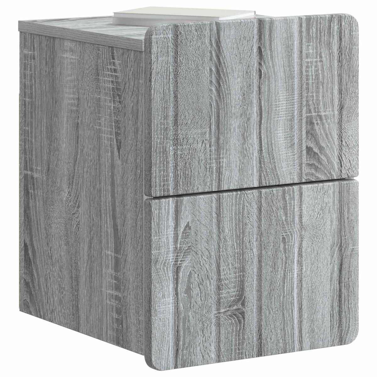 Wandmontierter Nachttisch 2 Stk. Sonoma-Grau 33 x 34,5 x 43 cm