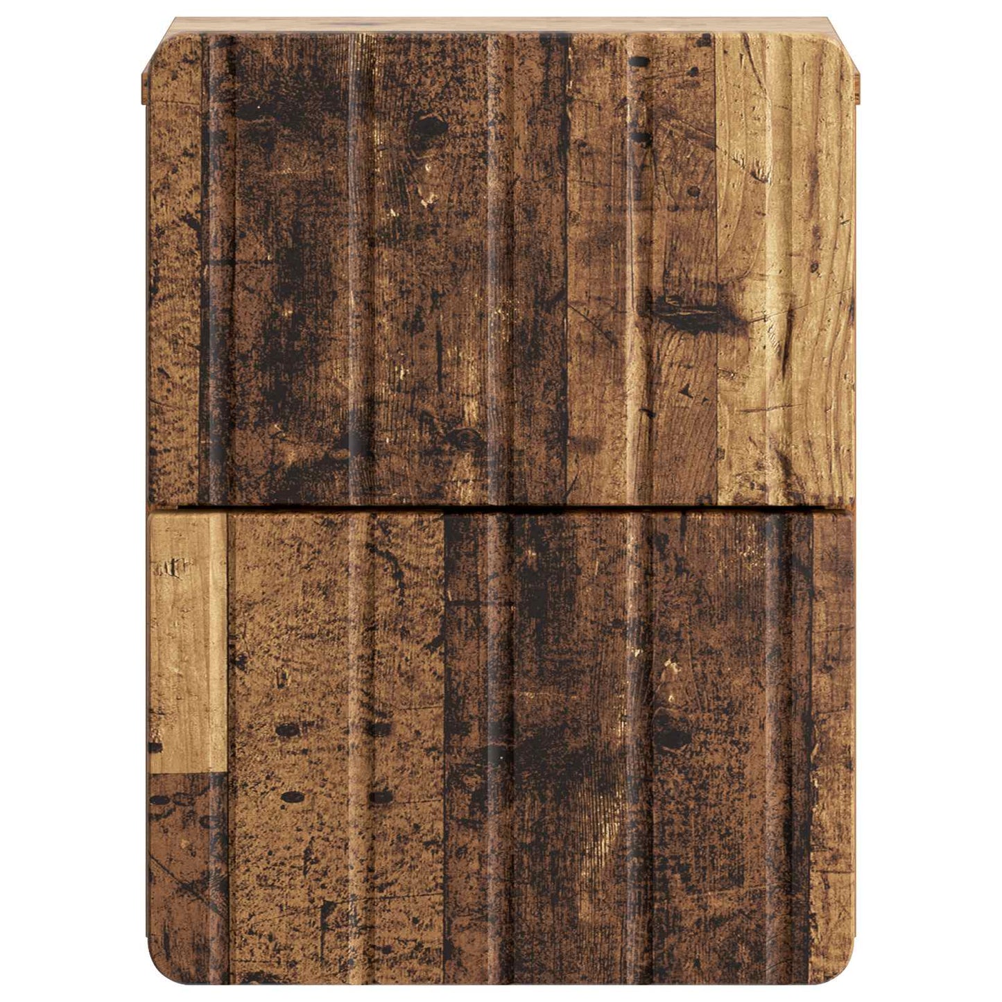 Wandmontierter Nachttisch 2 Stk. Altholz 33 x 34,5 x 43 cm