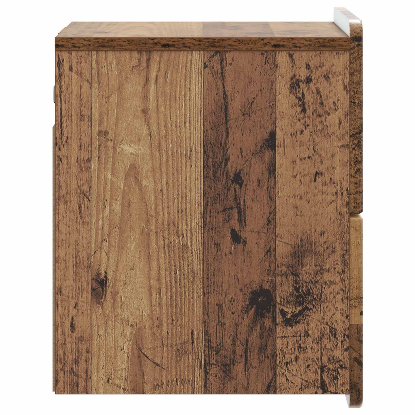 Wandmontierter Nachttisch 2 Stk. Altholz 33 x 34,5 x 43 cm