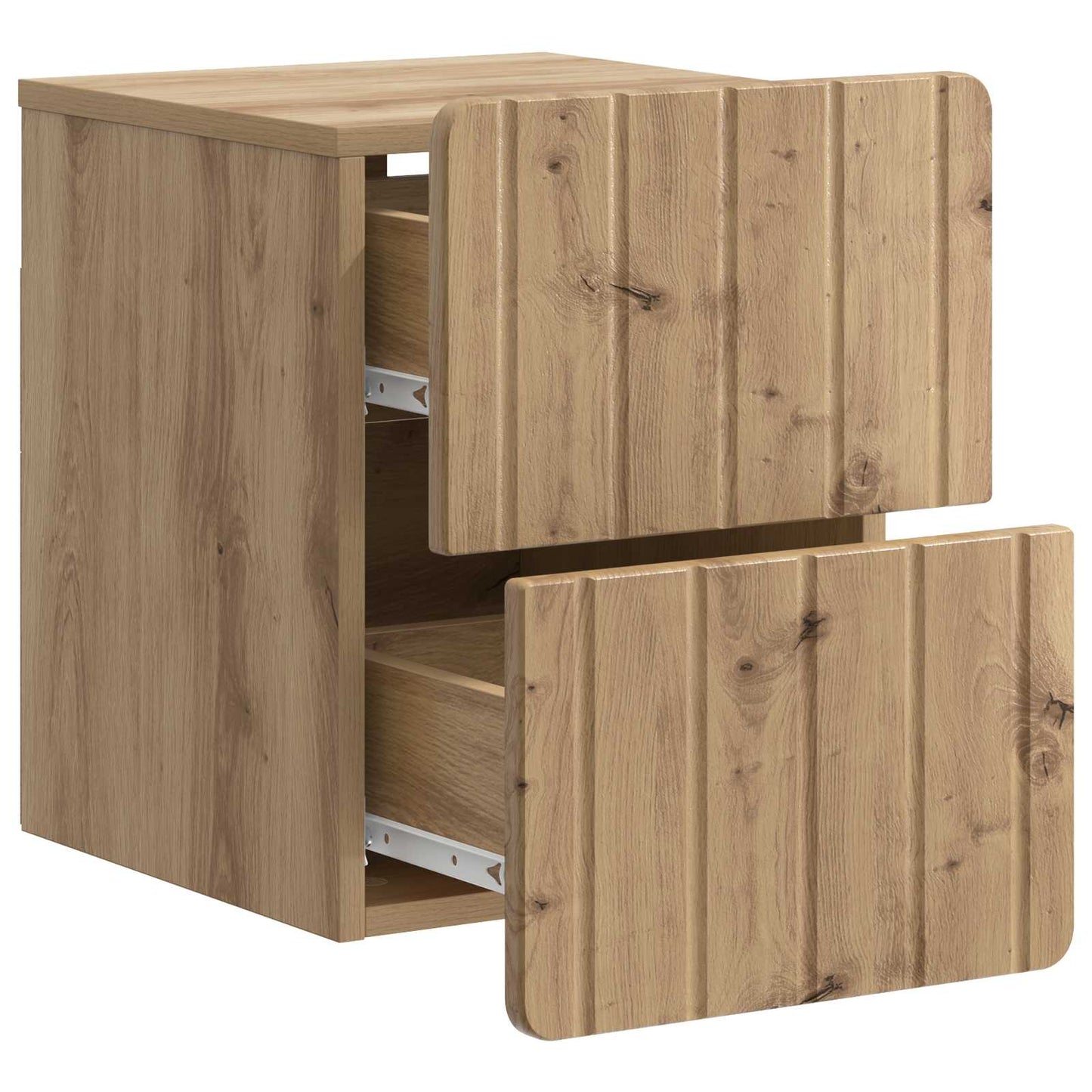 Wandmontierter Nachttisch 2 stk. Artisan-Eiche
