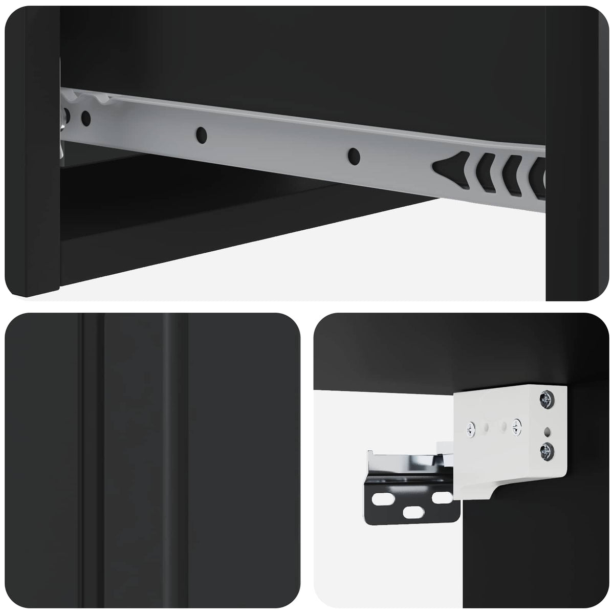 Wandmontierter Beistelltisch Schwarz 59 x 34,5 x 17 cm
