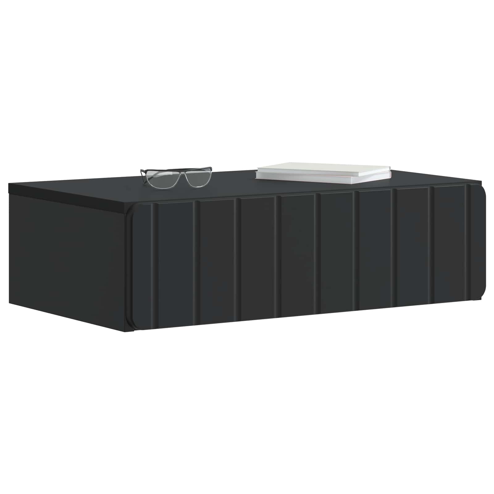 Wandmontierter Beistelltisch Schwarz 59 x 34,5 x 17 cm