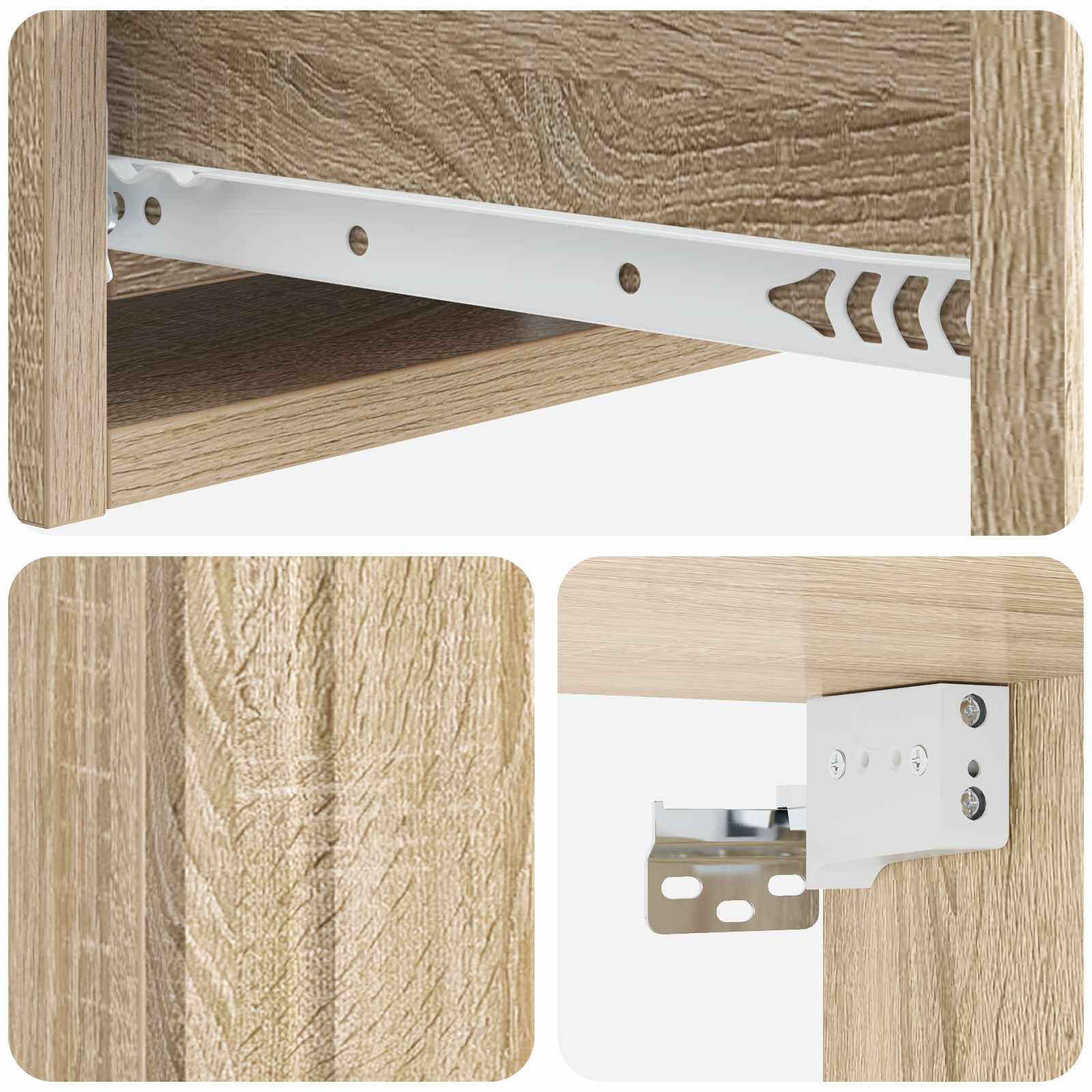 Wandmontierter Beistelltisch Sonoma-Eiche 59 x 34,5 x 17 cm