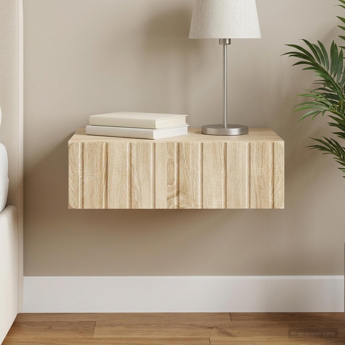 Wandmontierter Beistelltisch Sonoma-Eiche 59 x 34,5 x 17 cm