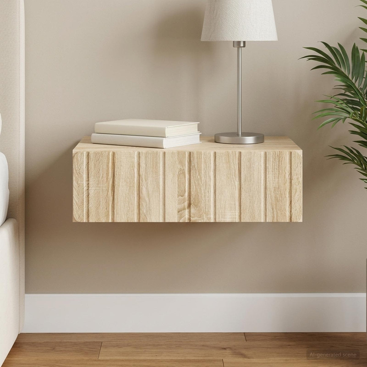 Wandmontierter Beistelltisch Sonoma-Eiche 59 x 34,5 x 17 cm