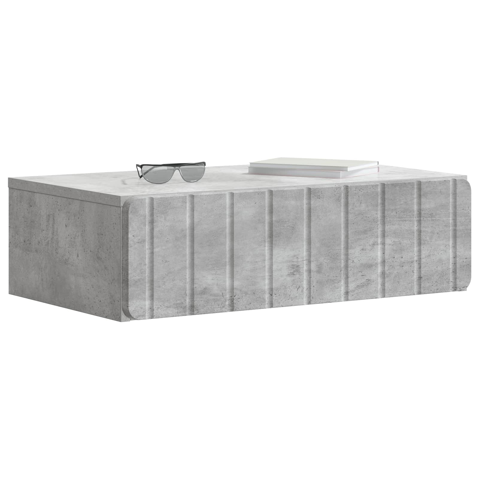 Wandmontierter Beistelltisch Betongrau 59 x 34,5 x 17 cm