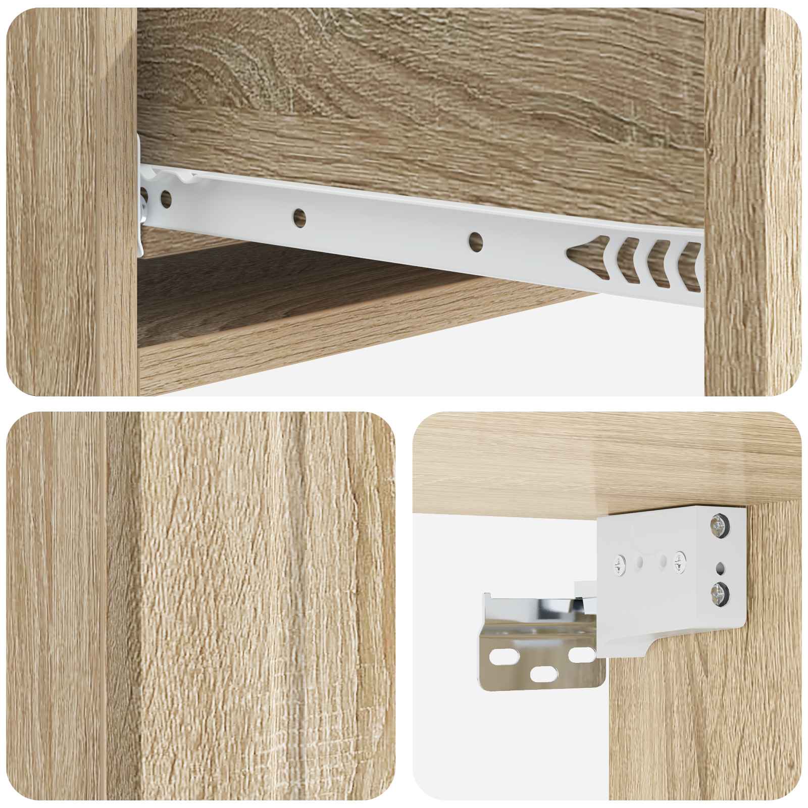 Wandmontierter Beistelltisch Sonoma-Eiche 87,5 x 34,5 x 17 cm